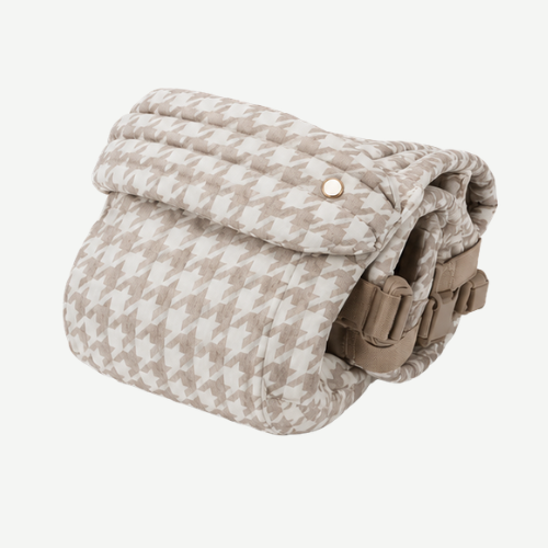 Porte bebe Ergonomique Bébé 0-24 Mois Motif Pied-de-Poule Beige