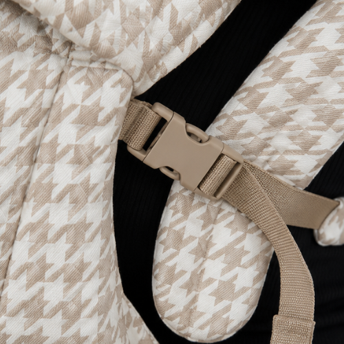 Porte bebe Ergonomique Bébé 0-24 Mois Motif Pied-de-Poule Beige