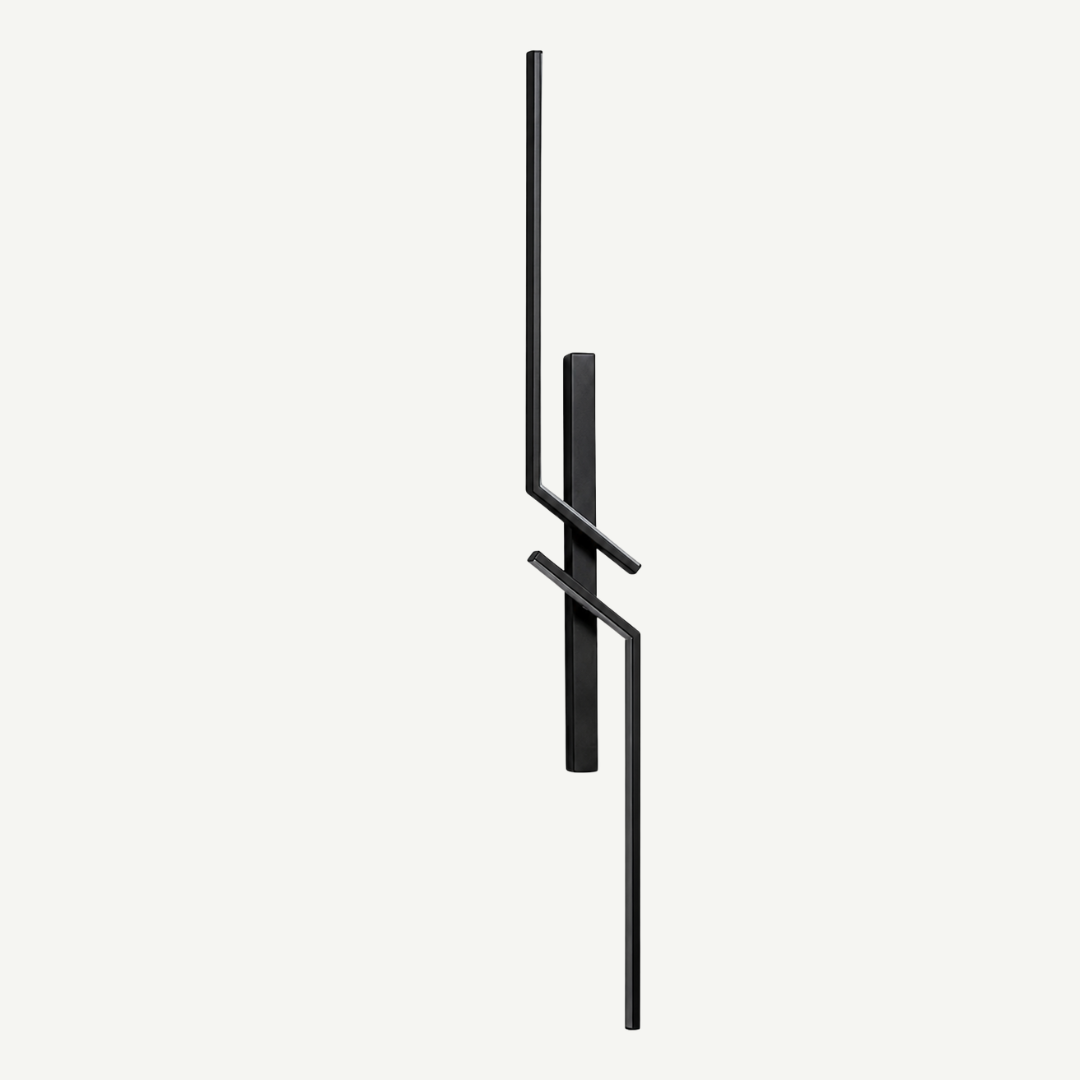 Applique Murale LED Design Géométrique - Noir - 60cm à 100cm