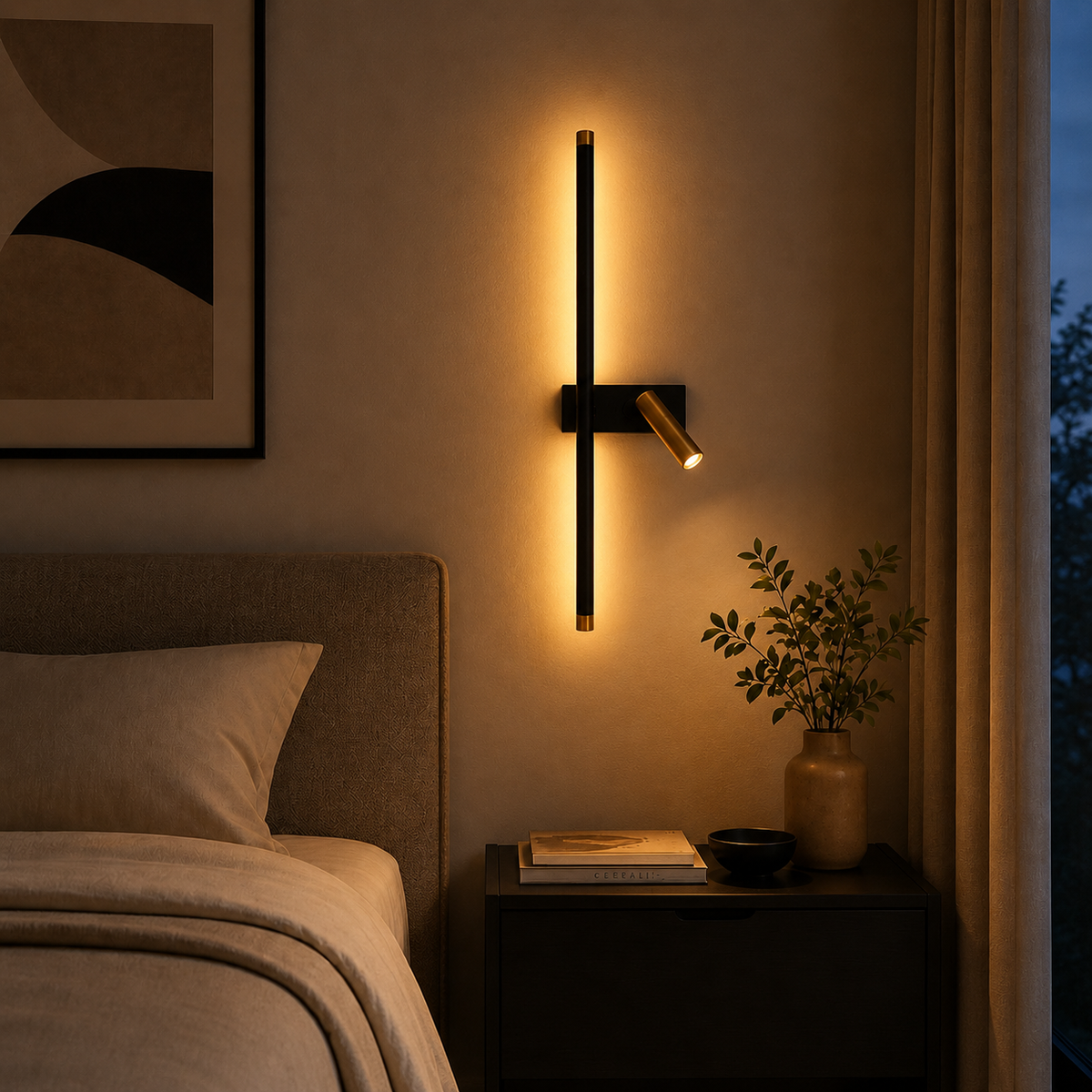 Applique Murale LED Duo Liseuse – Tête Réglable & Orientable