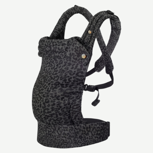 Porte bebe Ergonomique Bébé 0-24 Mois Réglable Motif Léopard Noir