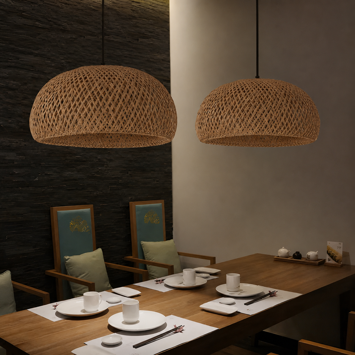 Suspension Luminaire Rotin 30 cm – Lampe Bohème chic