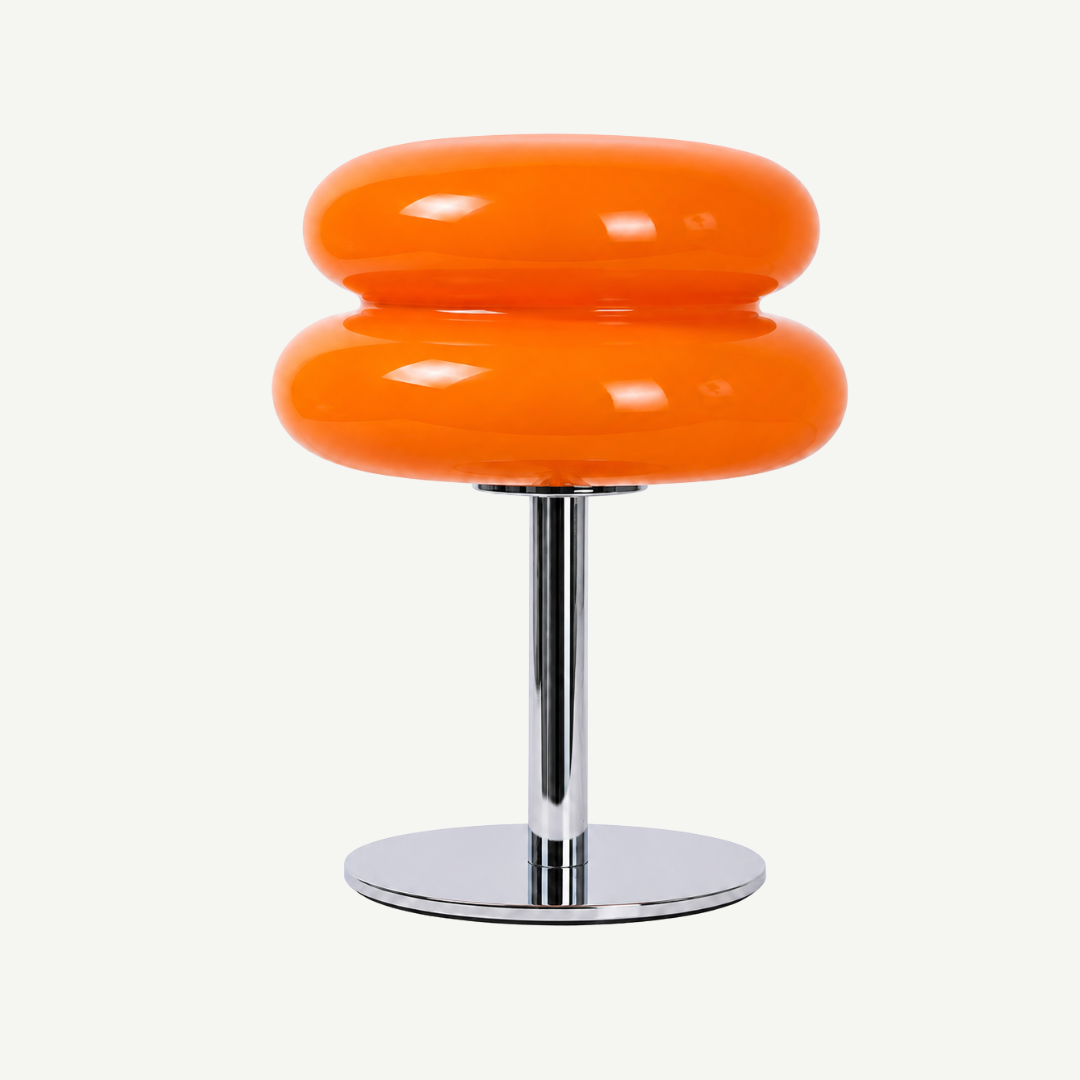 Lampe à Poser Macaron en Verre Vitrail - Design Coloré & Élégant - Style Rétro Chic